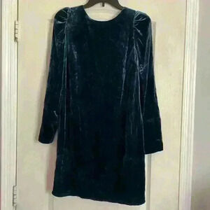 Charles Henry velvet shift dress
